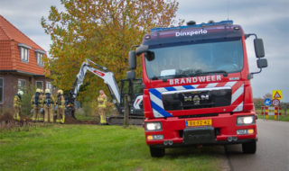 Aanrijding en gaslekkage Den Dam Breedenbroek