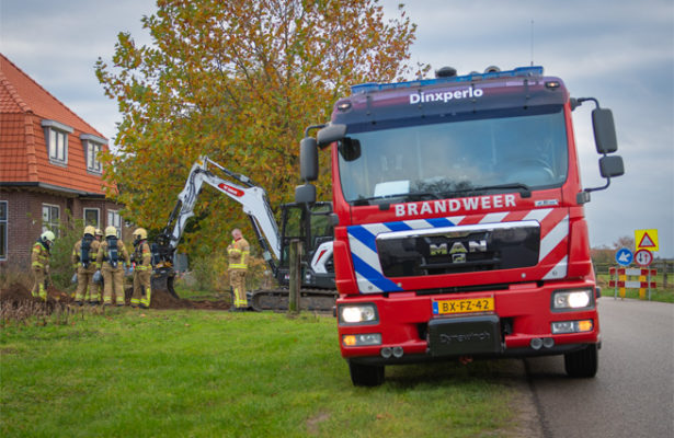 Aanrijding en gaslekkage Den Dam Breedenbroek